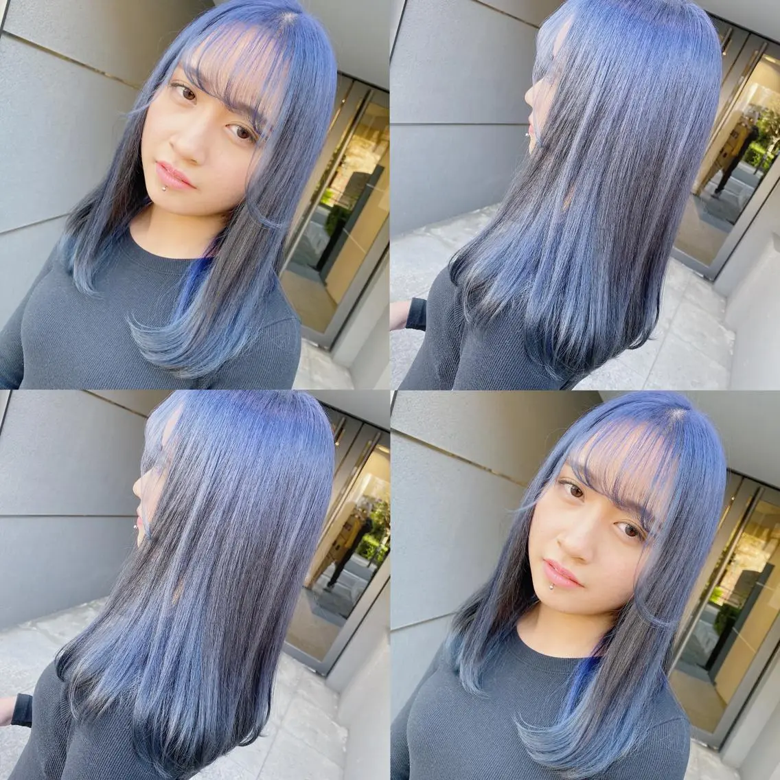 セミロング カラー ヘアアレンジ ヘアカラー トリートメント TAKUMAブリーチ /デザインカラーのヘアスタイル