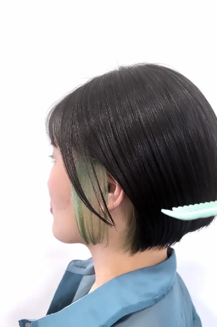ショート カラー ヘアカラー ボブパーマ/メンズ カワカミサトミ🐨のヘアスタイル