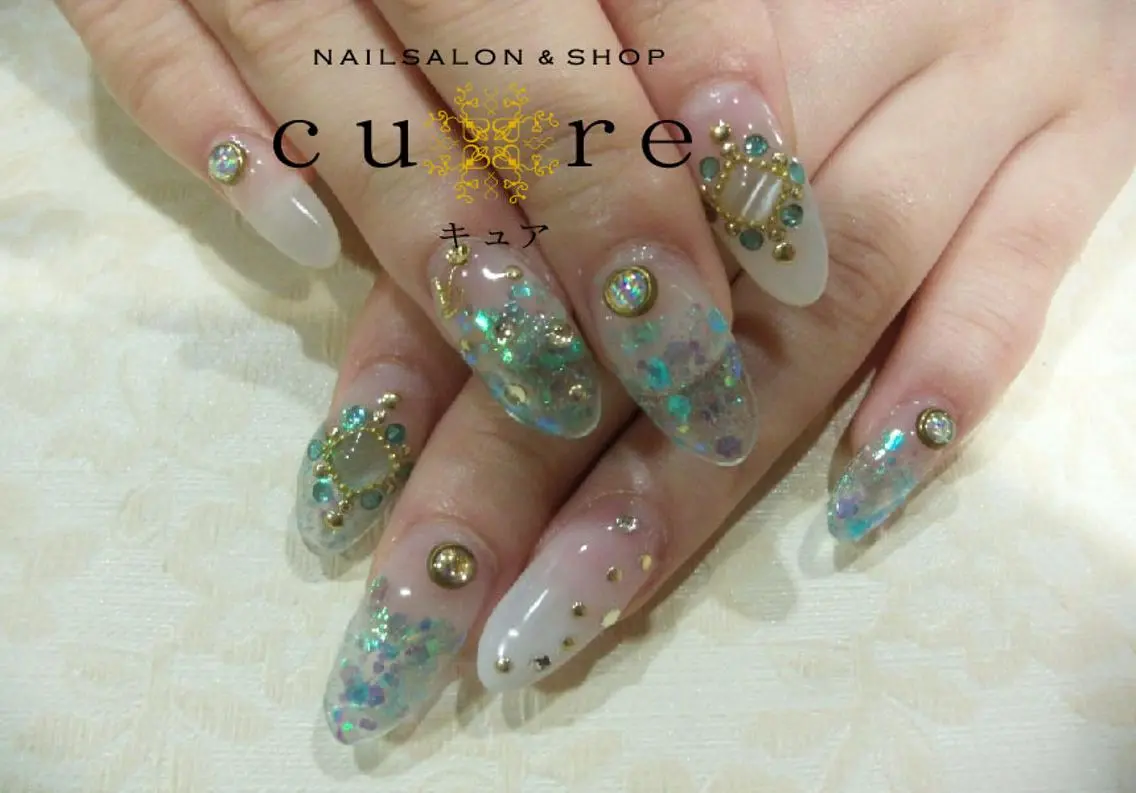 セミロング ネイル スカルプネイル ネイルサロン Cureのネイルデザイン