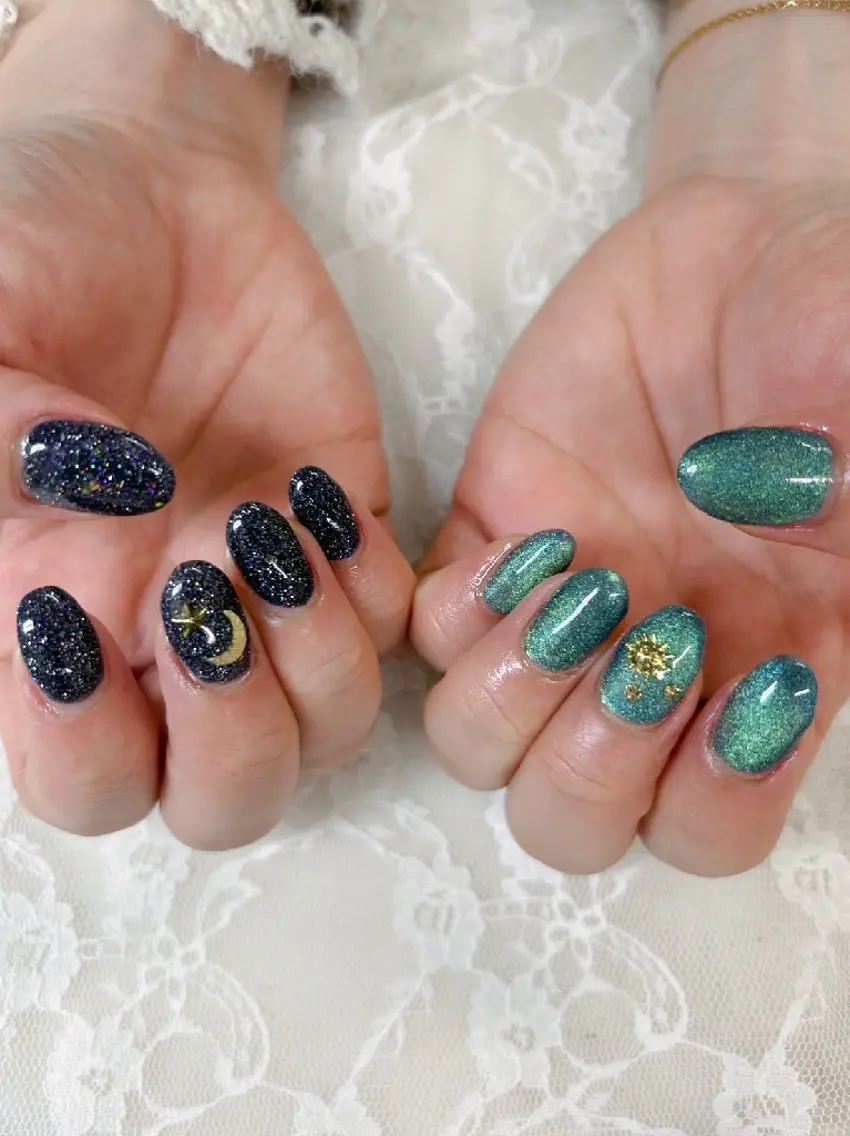 ネイル マグネットネイル ハンドネイル ハンドケア 心斎橋Salon Epokkuのネイルデザイン