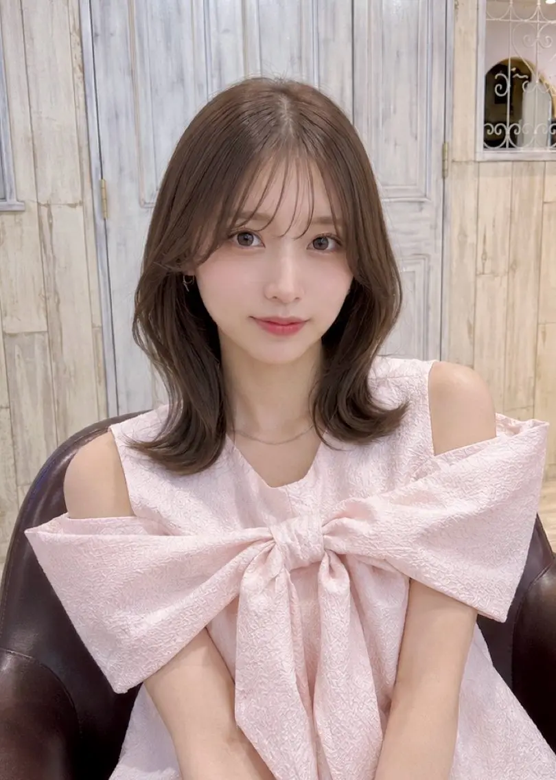 ミディアム カット 大人可愛い韓国 レイヤー大田のヘアスタイル