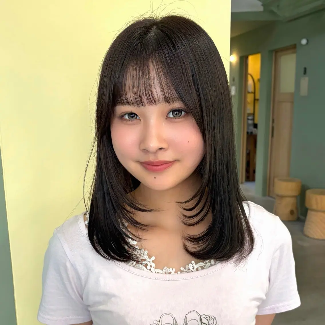 ミディアム カラー 顔まわりレイヤー レイヤーカット 🫧透明感カラー/ 青山瑞季🫧のヘアスタイル