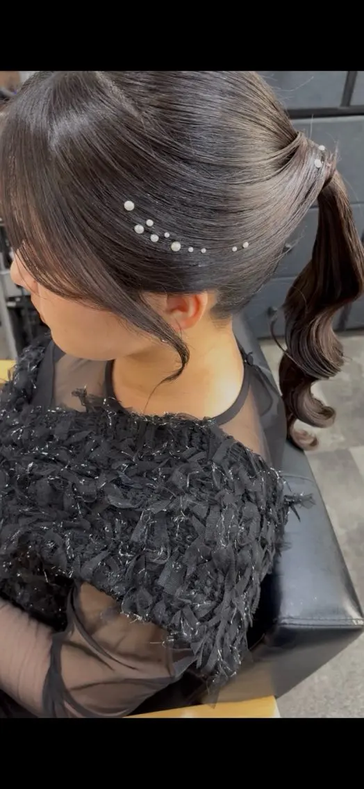 【お出かけ前に】前髪カット+ヘアアレンジの写真