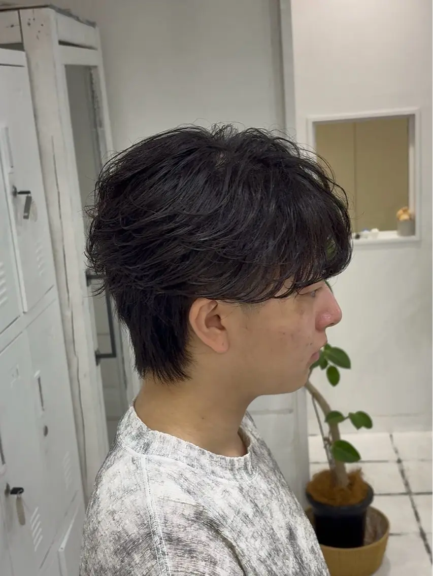 パーマ メンズ カット パーマ 阿部 渓太のヘアスタイル