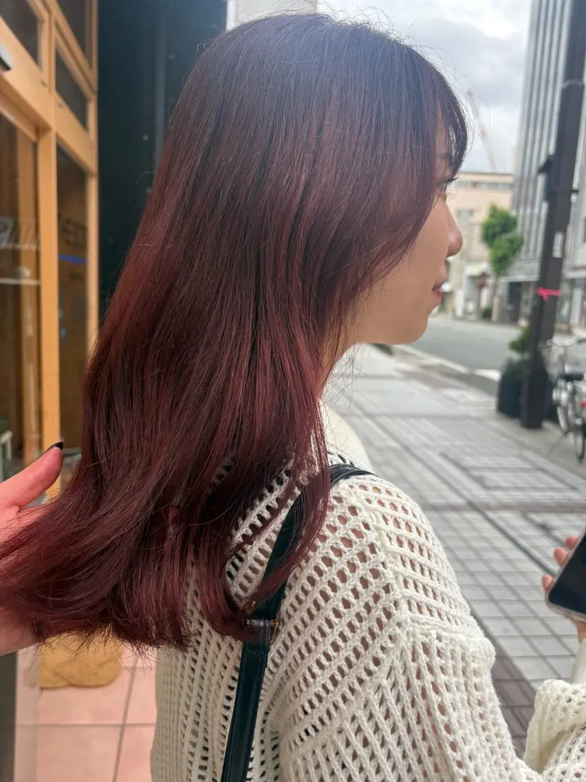 カラー ブリーチ ヘアカラー 淀 小南津のヘアスタイル