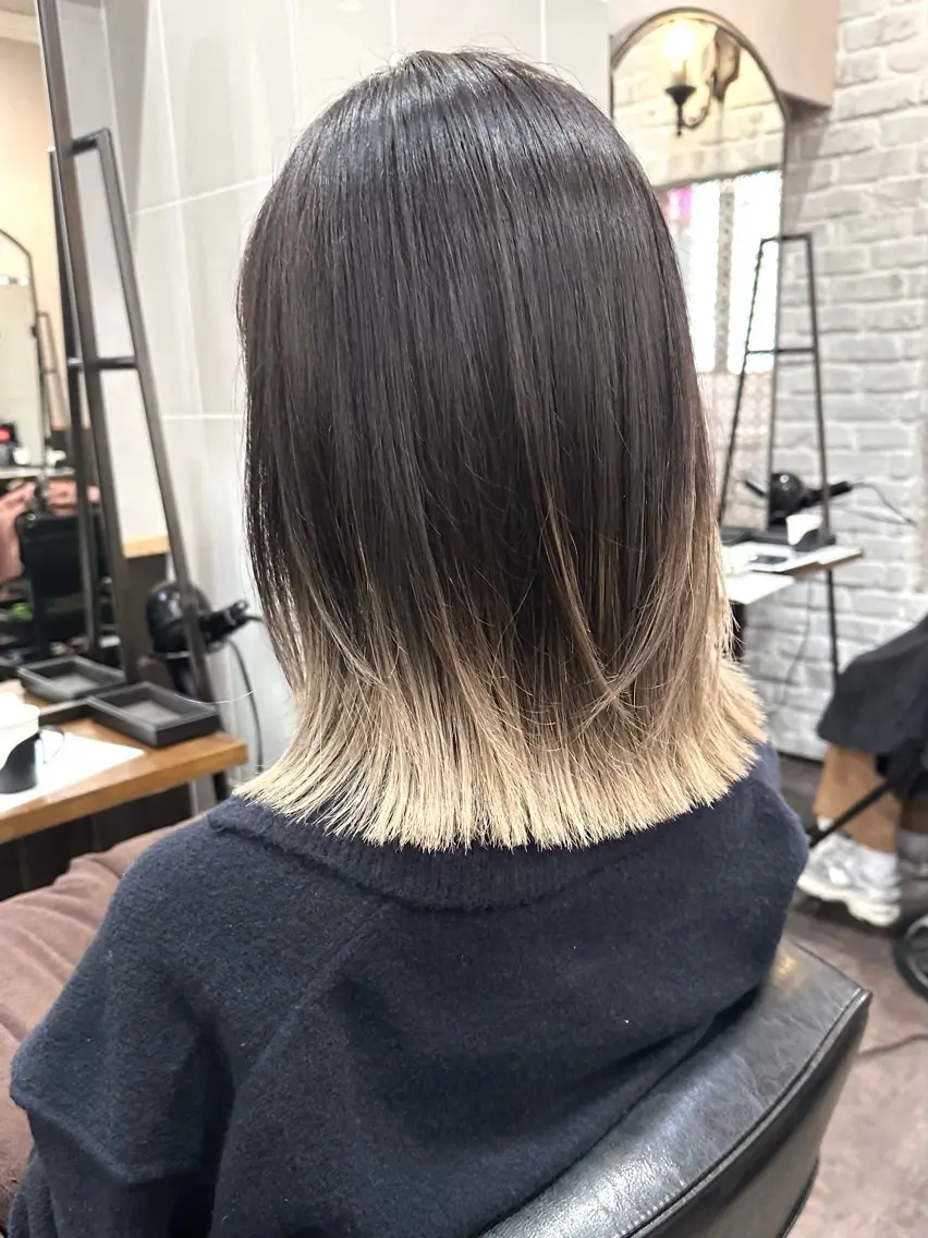 ミディアム カット ヘアカラー トリートメント 💖透明感カラー HAYATO💖のヘアスタイル