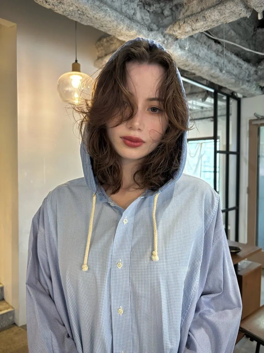 ミディアム パーマ ミディアムパーマ カット パーマ yu maのヘアスタイル