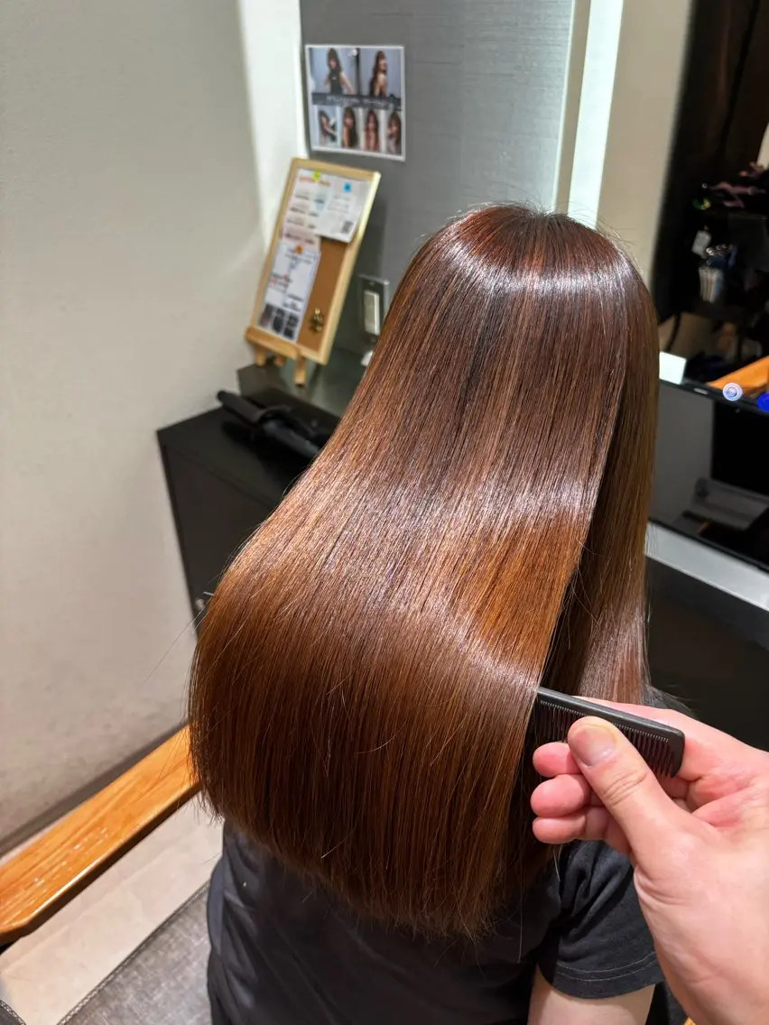 ロング 髪質改善 縮毛矯正 ✂︎髪質改善&透明感 YOSHIKI✂︎のヘアスタイル