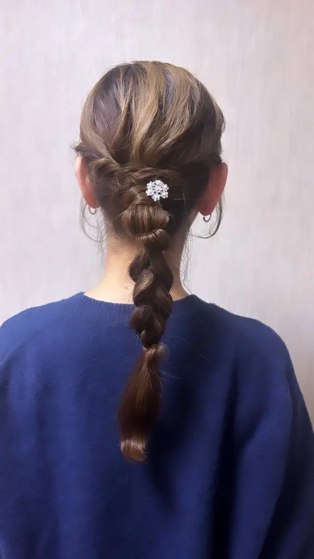 𓂃🎀𓈒𓏸ヘアセットʚ🎀ɞ【🫧編みおろしスタイル☁‪‪⠀】の写真