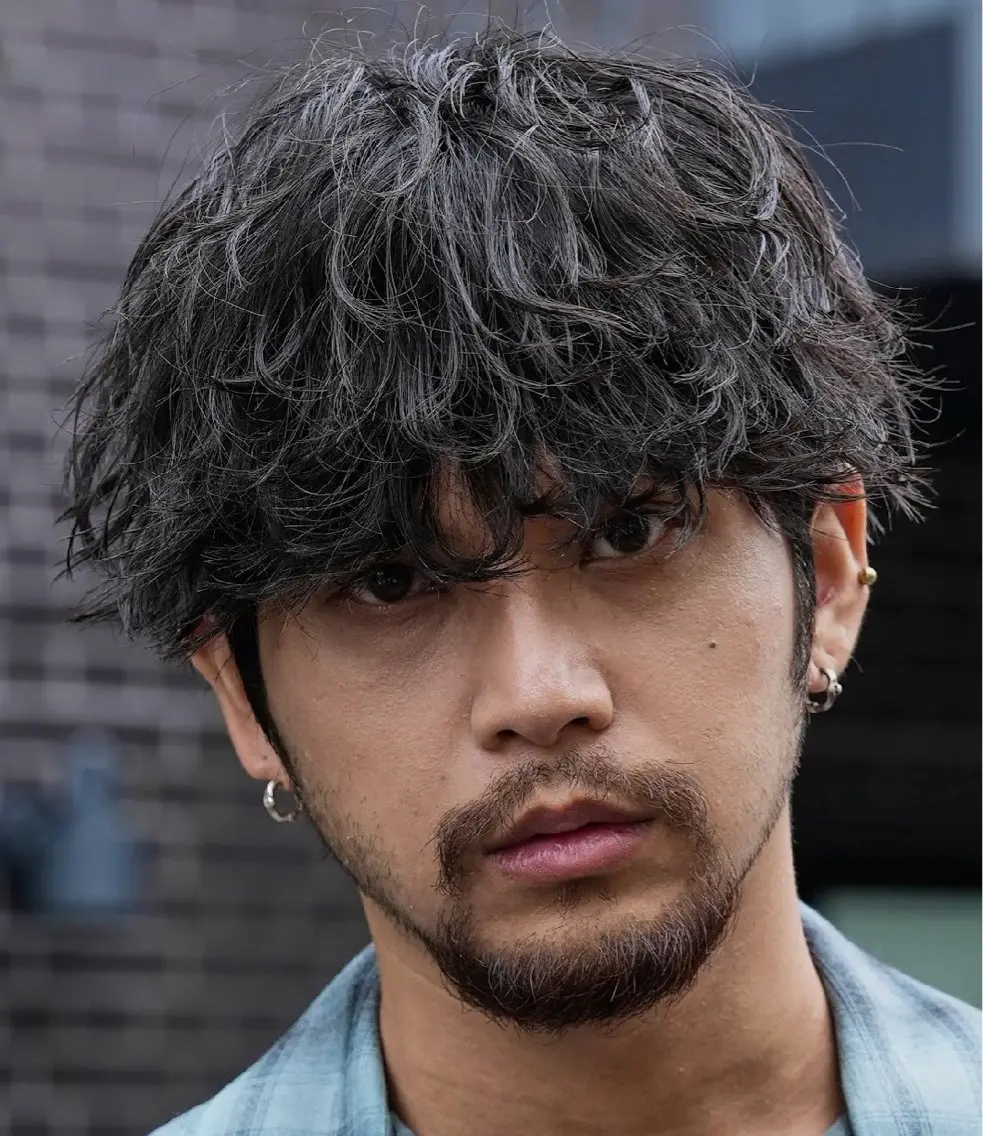 パーマ メンズ センターパート マッシュ メンズパーマ プードルパーマ メンズツイストパーマ カット パーマ トリートメント 仙台波巻きパーマ/ fifth/遠藤楓雅のヘアスタイル
