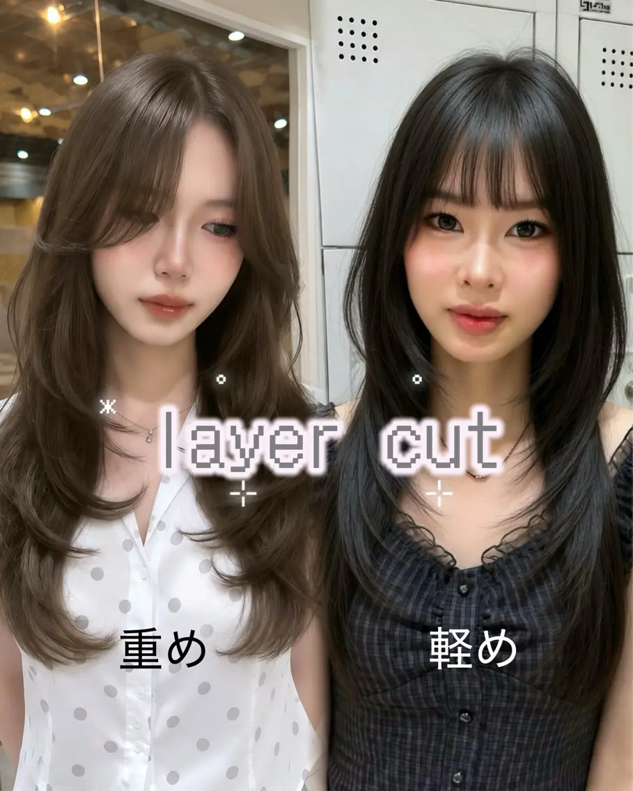 ロング カット ヘアカラー hiyori🎀 トレンドレイヤーのヘアスタイル