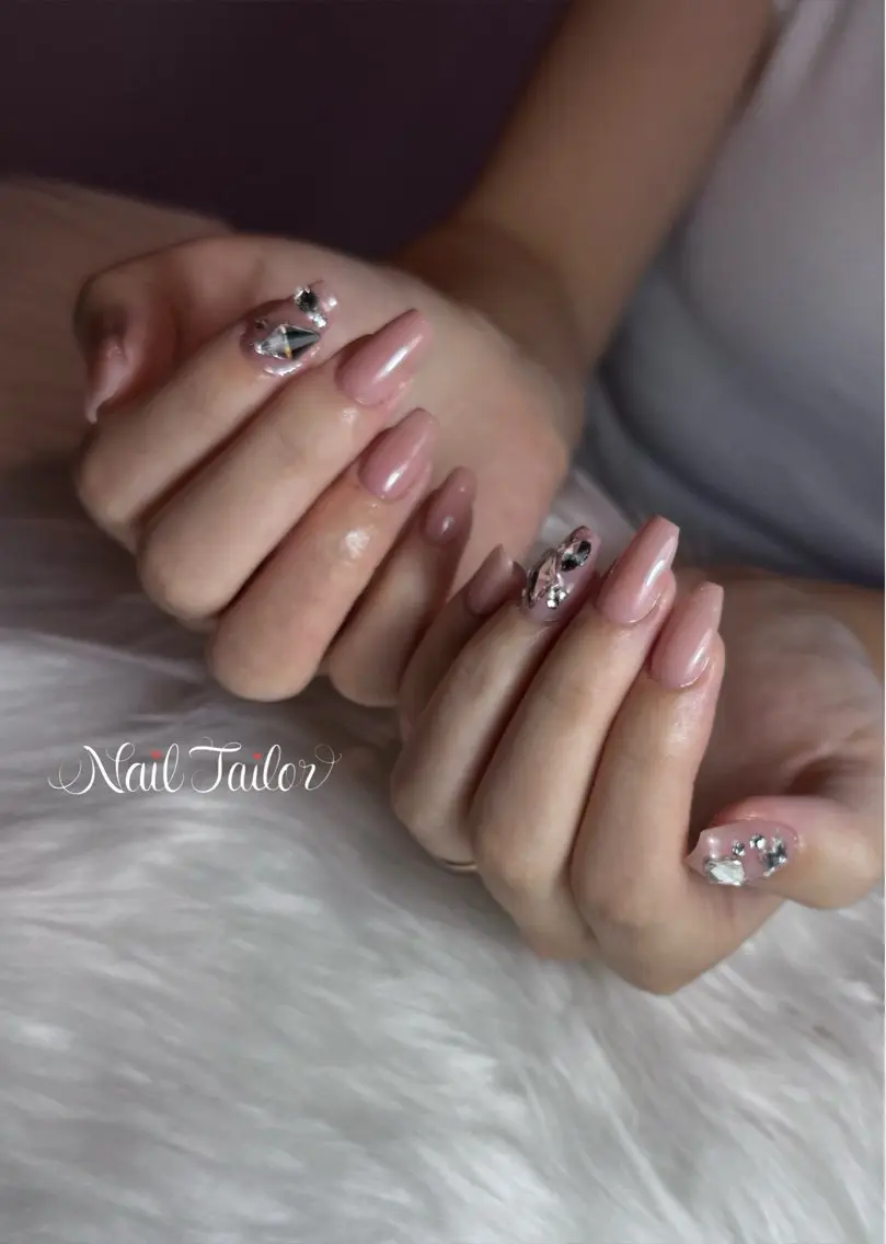 ネイル ワンカラーネイル ピンク ピンクベージュ ブライダルネイル ハンドネイル NailTailor ネイルテイラーのネイルデザイン