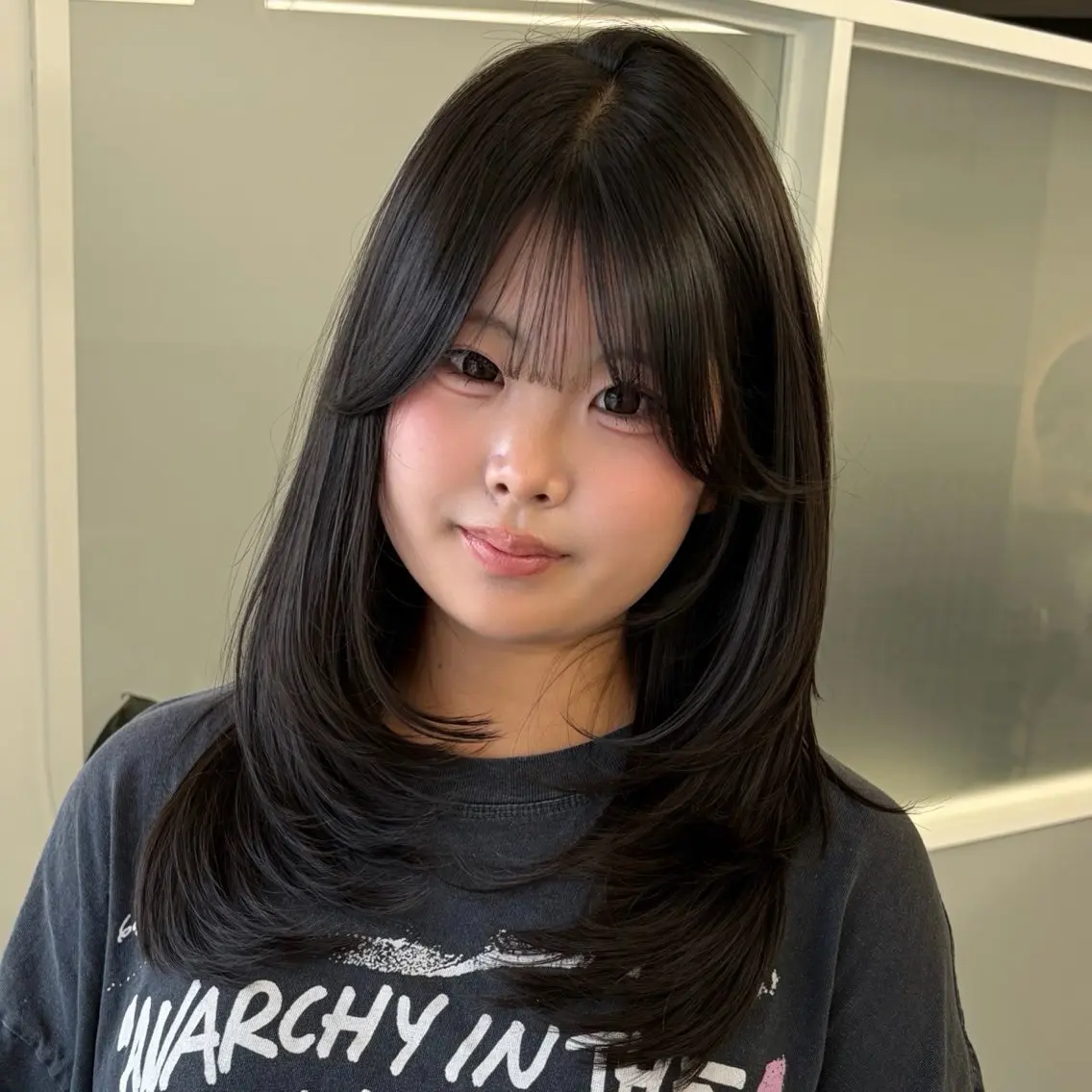 セミロング ハッシュカット レイヤーカット カット 【レイヤー×透明感 カラー】mayaのヘアスタイル