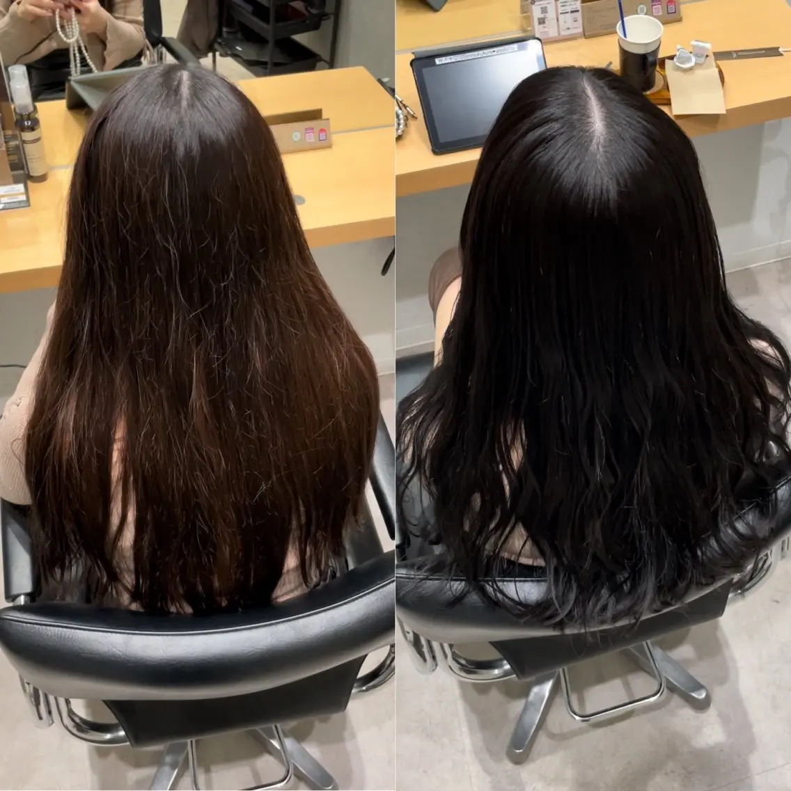ミディアム カラー ケアカラー トリートメント 髪質改善ヘアケア 艶髪特化/上田のヘアスタイル