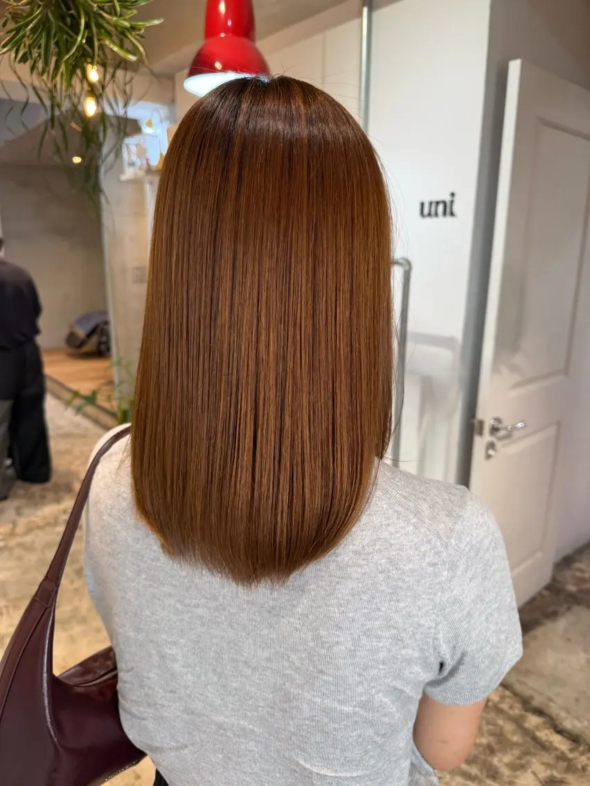 ミディアム 縮毛矯正 🫧uni🫧 渡部 円のヘアスタイル