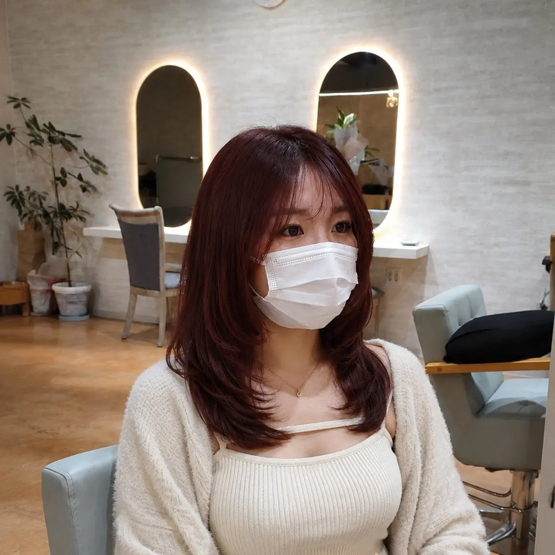 ミディアム カット ヘアカラー 松澤日菜 ✂メンズ歓迎のヘアスタイル