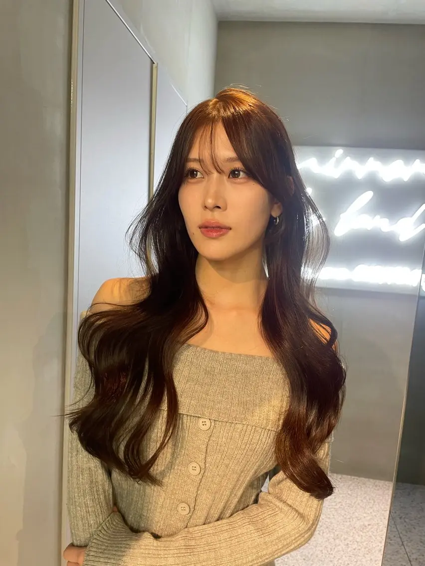 ロング カット トリートメント 韓国ヘア/レイヤー Londエレンのヘアスタイル