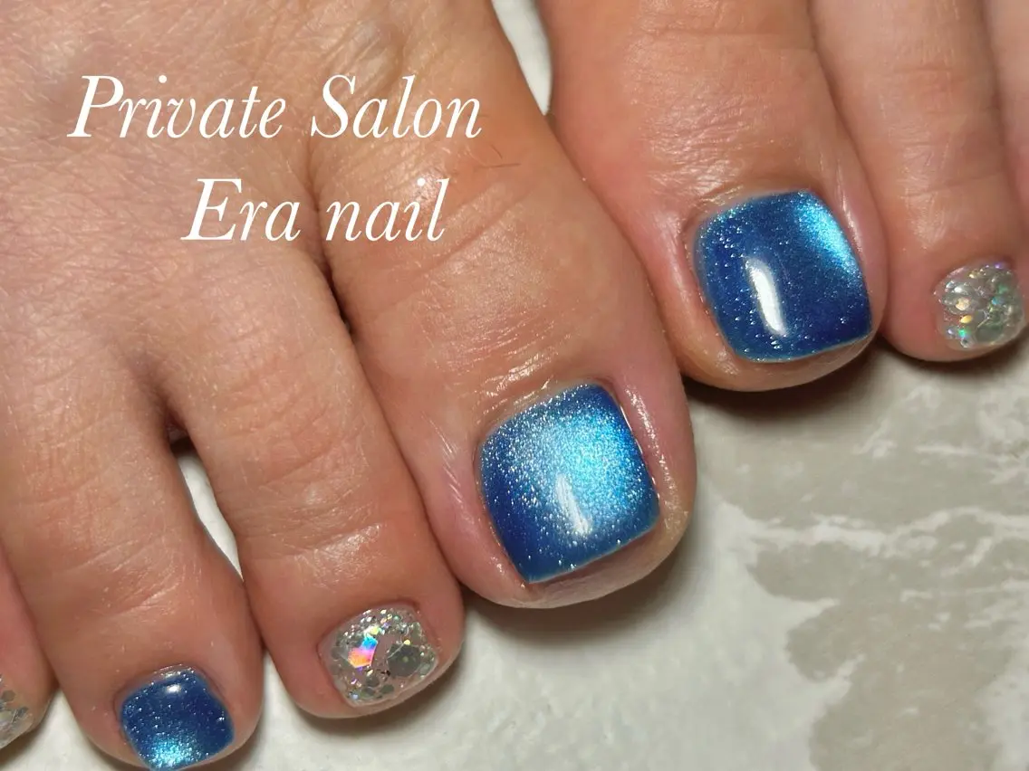 ネイル フットネイル マグネットネイル フットネイル Era nailのネイルデザイン