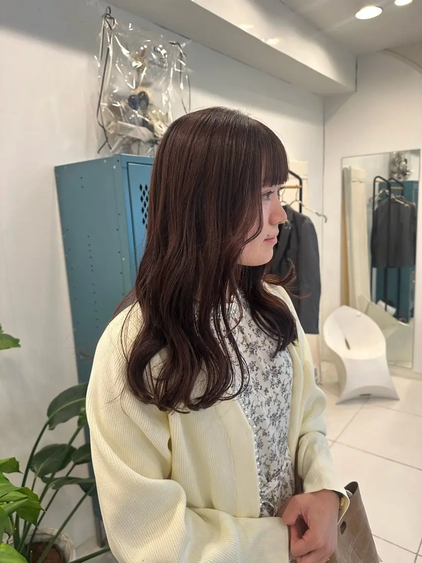 セミロング カラー 栄/平日限定✨ REIRIのヘアスタイル