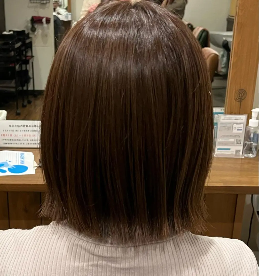 ミディアム 外ハネヘア 馬場 麻奈美のヘアスタイル