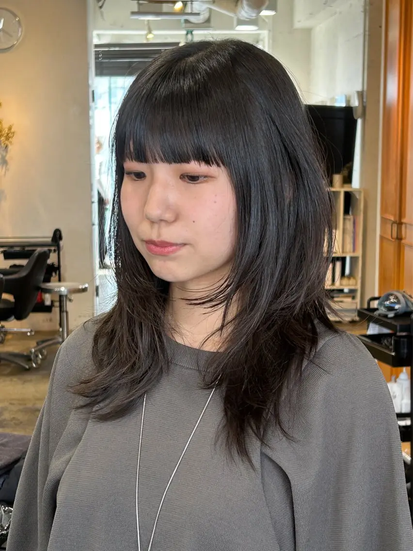 ミディアム カラー カット ヘアカラー トリートメント ナチュラル大人っぽい スタイル　MAORIのヘアスタイル