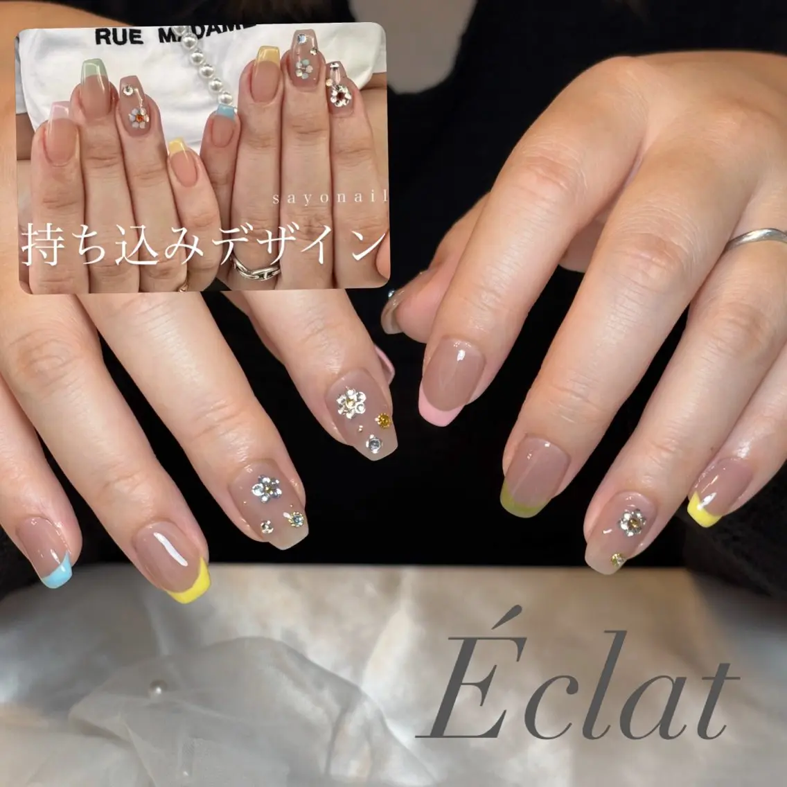 ネイル 持ち込み ハンドネイル nail salon Éclatのネイルデザイン