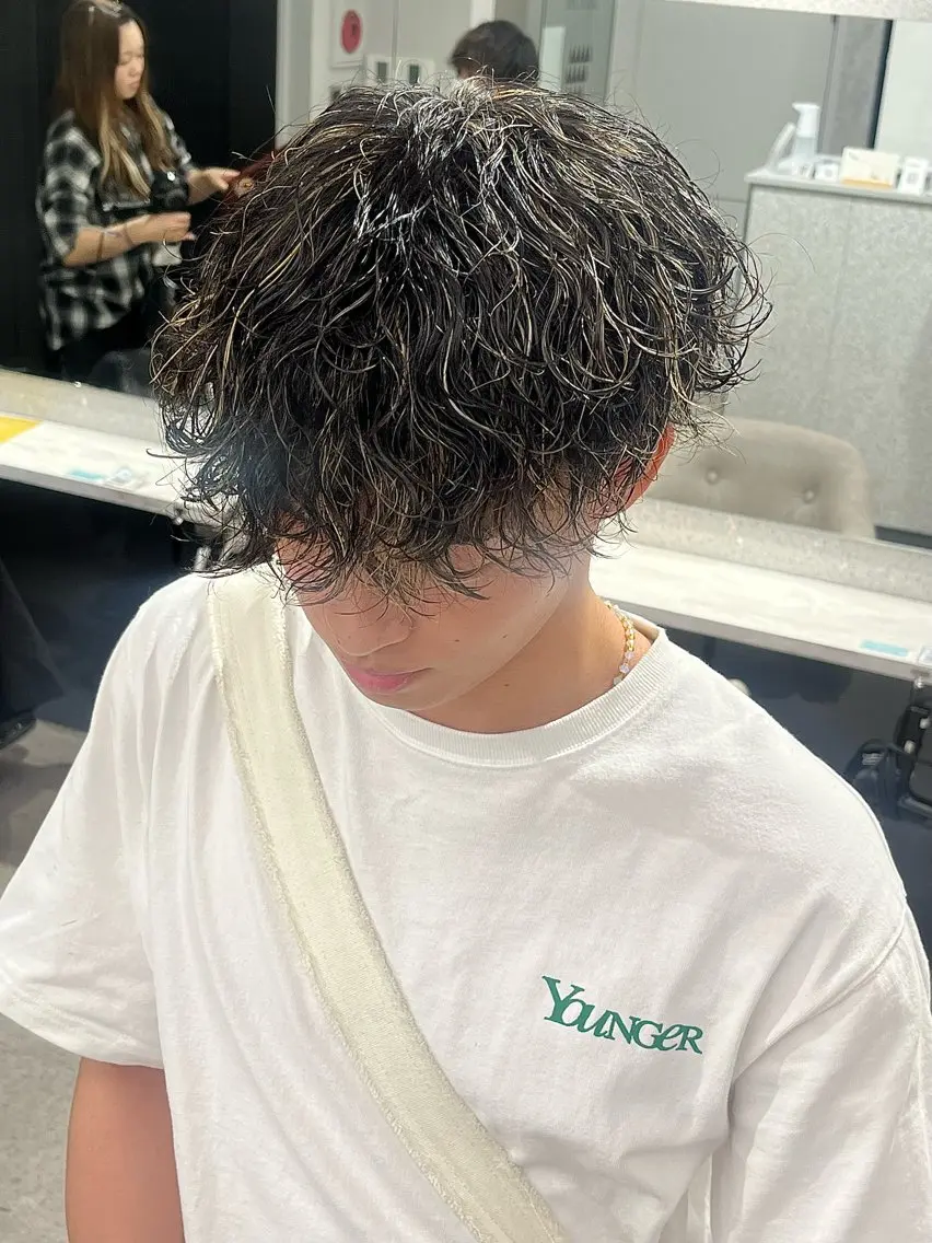 パーマ メンズ カット パーマ 🍐シャドウパーマ メンズ特化/守岡🍐のヘアスタイル