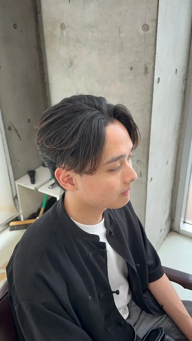 メンズ メンズパーマ カット 縮毛矯正 fifth原宿 宮部蓮のヘアスタイル