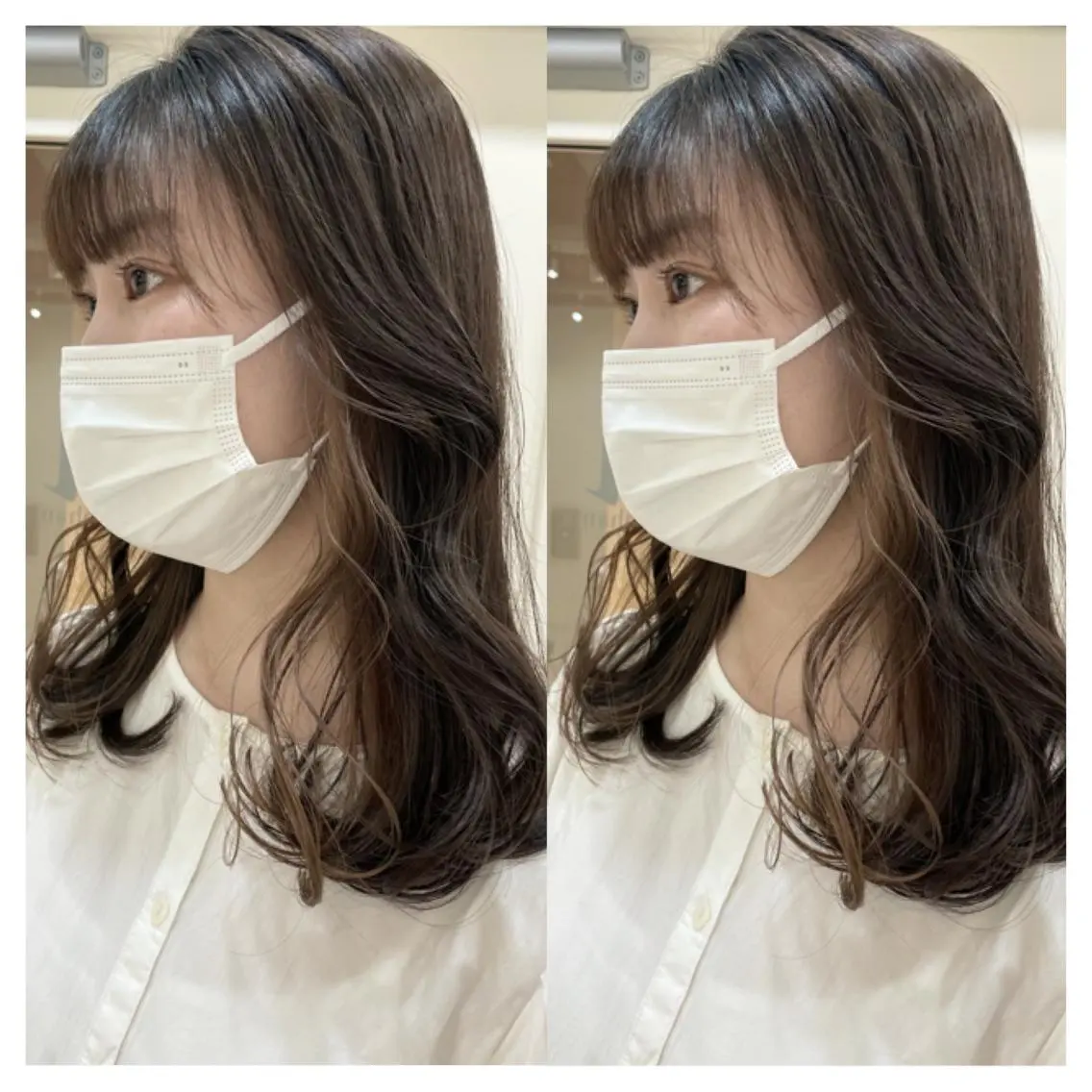 セミロング カラー カット ヘアカラー トリートメント 村山 茉衣のヘアスタイル