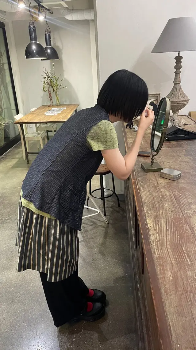 ショート 顔まわりレイヤー レイヤーカット 沼田 彩虹\カットモデルのヘアスタイル