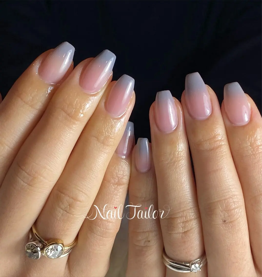 ネイル グラデーション オフィスネイル ピンク ブライダルネイル ハンドネイル NailTailor ネイルテイラーのネイルデザイン