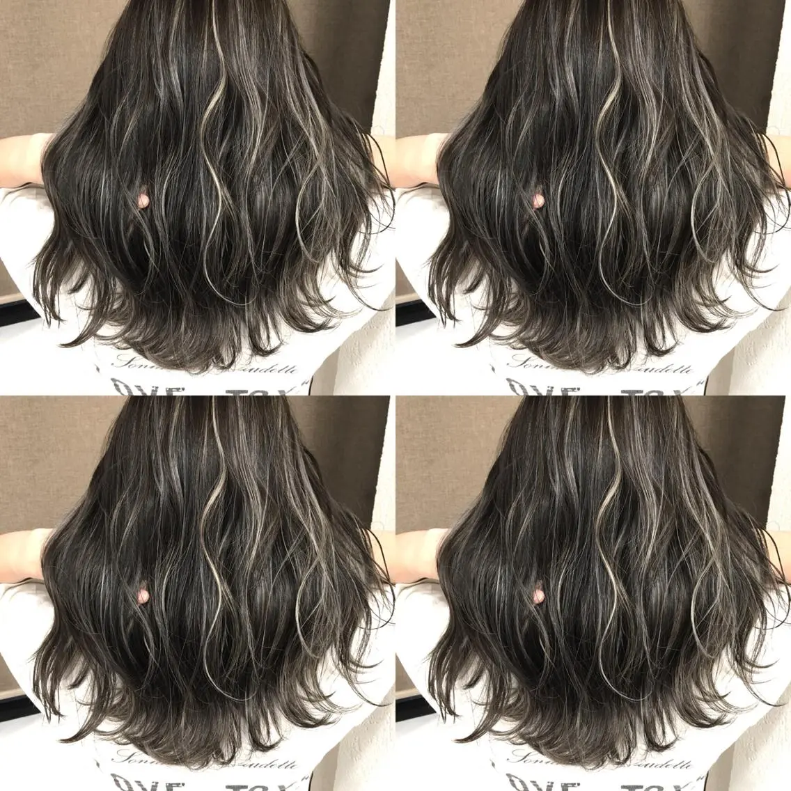 ミディアム カラー ハイライトカラー 3Dハイライト ハイライト ヘアカラー トリートメント 井上 一平のヘアスタイル