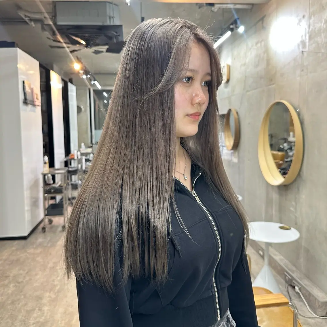 ロング カラー グレージュ カットモデル募集中 ／HARUKA🎀のヘアスタイル