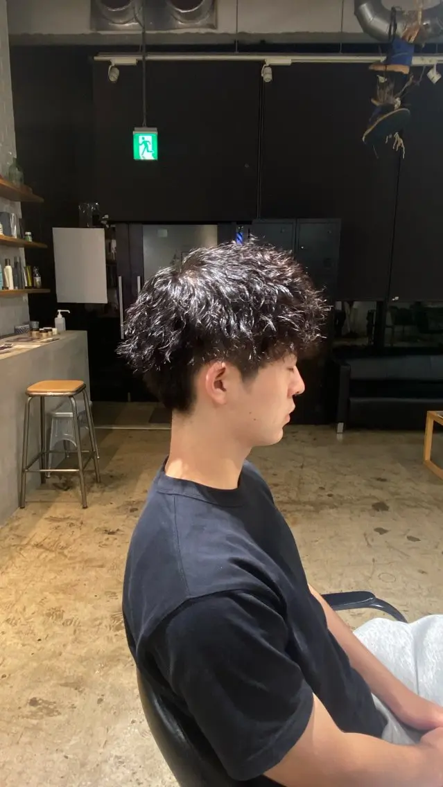 ショート パーマ メンズカット 髙橋創のヘアスタイル