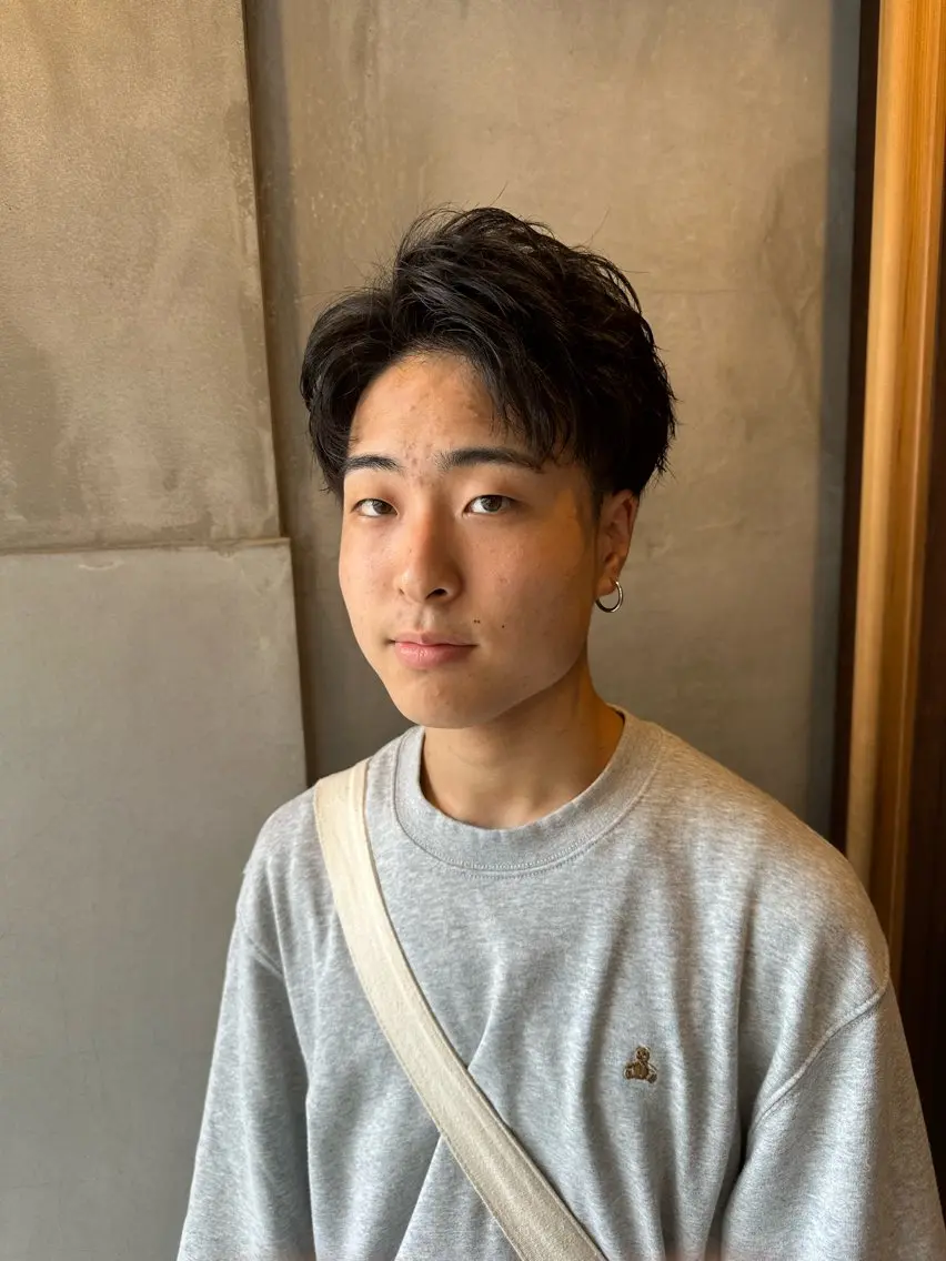 パーマ メンズ マッシュ メンズパーマ プードルパーマ メンズツイストパーマ ツイストスパイラルパーマ カット パーマ 髪質改善|縮毛矯正 ◎店長◎Keitaのヘアスタイル