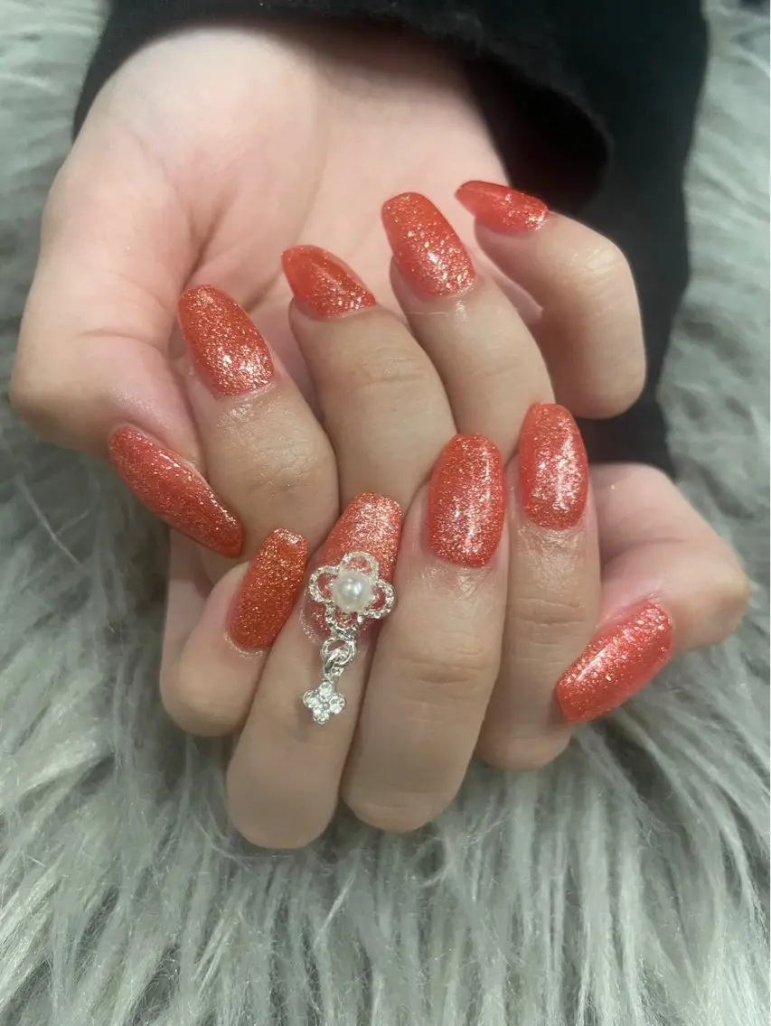 ネイル 長さ出し ワンカラーネイル ハンドネイル Dahlia Beautyのネイルデザイン