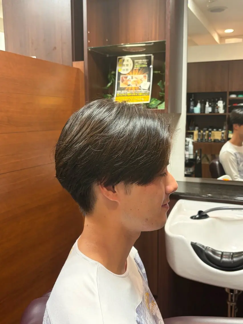ショート メンズ センターパート 加藤 啓吾のヘアスタイル