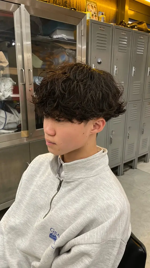 ショート パーマ メンズ カット パーマ fifth 阿部楓のヘアスタイル