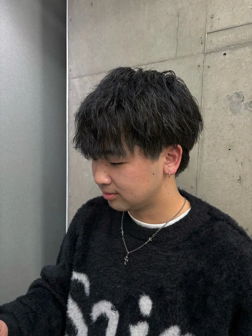 パーマ メンズ カット パーマ 韓国風シャドウパーマ /特化廣田歩のヘアスタイル