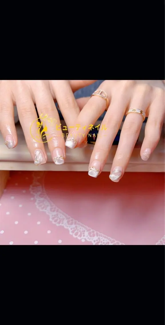ネイル 長さ出し ジェルネイル Moonstone Salonのネイルデザイン