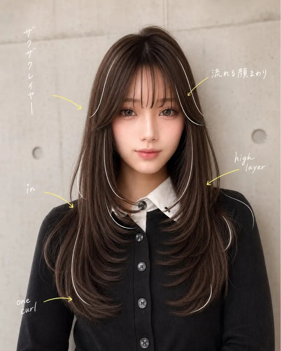 セミロング カラー ヘアアレンジ カット ヘアカラー トリートメント 🌫️大人韓国ヘア 🌫️naoyaのヘアスタイル