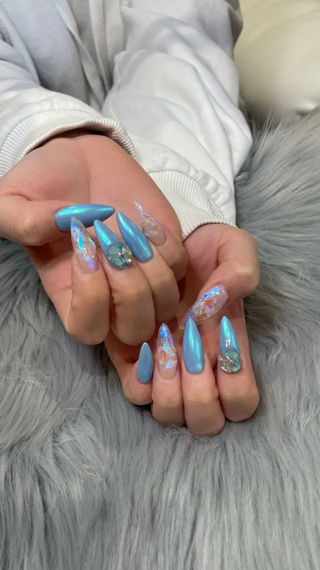 ネイル ラメ(グリッター) ハンドネイル RICO Nail パーツつけ放題🌈のネイルデザイン