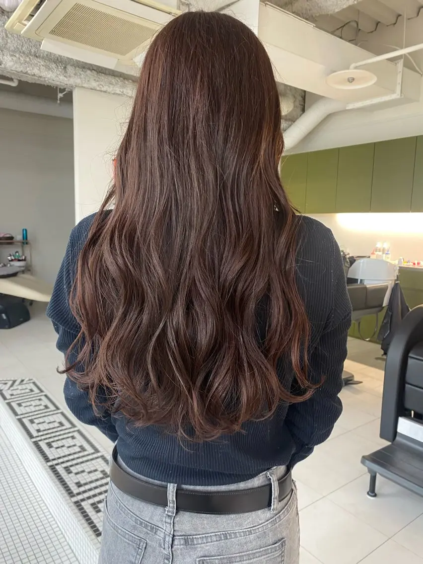 ロング カラー カット ヘアカラー トリートメント LUVISM新潟🎀 透明感カラー/ミユのヘアスタイル