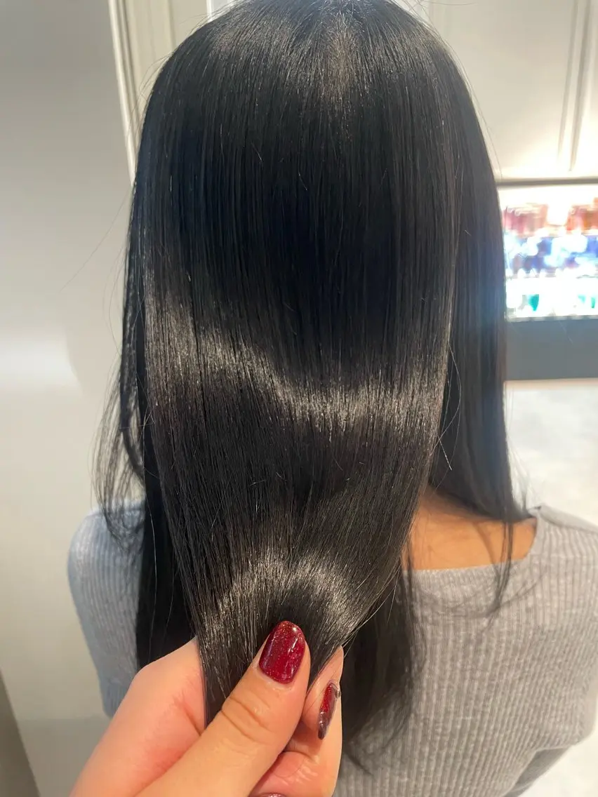 ロング 縮毛矯正 奥山 みのりのヘアスタイル