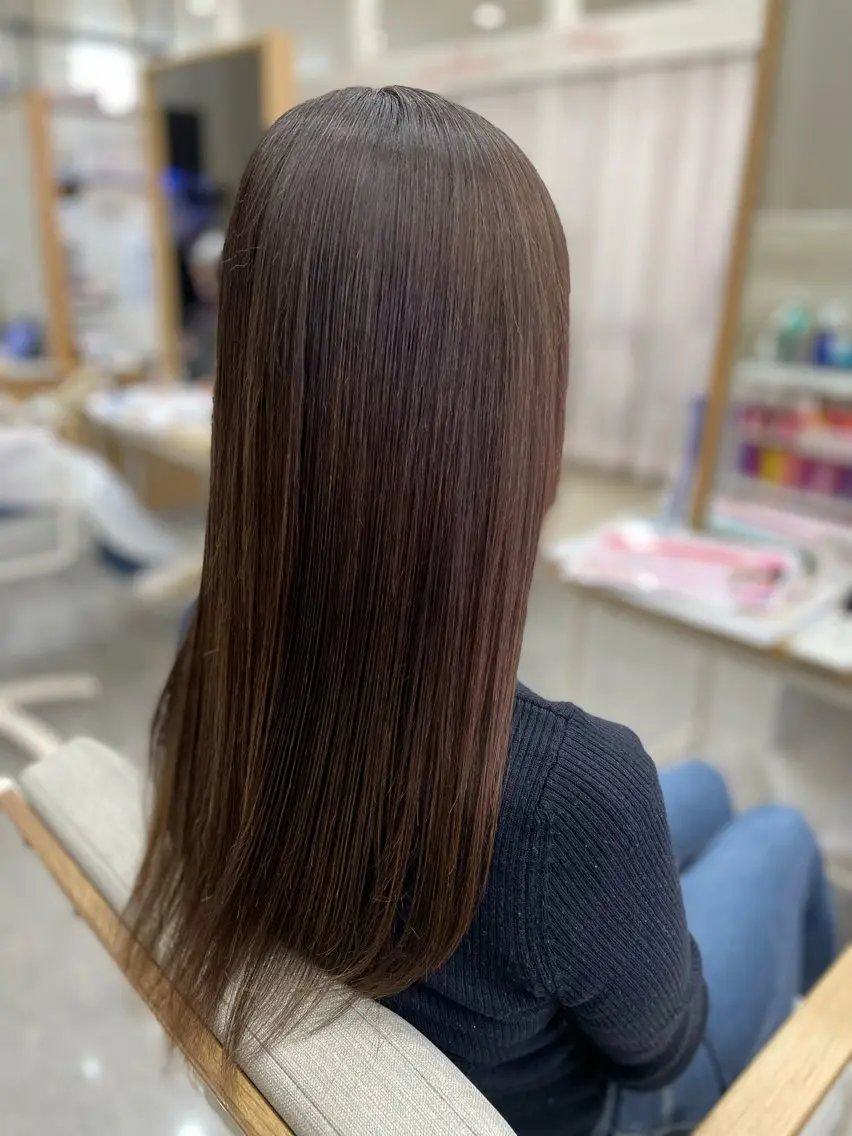 ロング カット 縮毛矯正 PROGRESS‣‣ 福澤 可音🐯🐝のヘアスタイル
