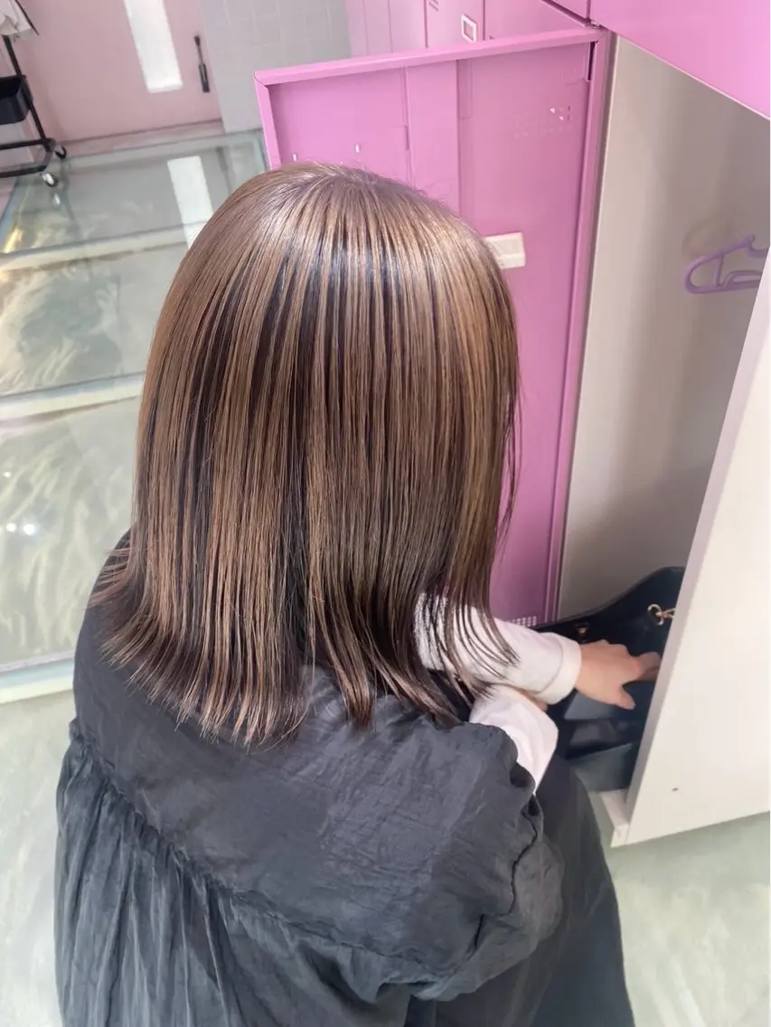 🍬🍭インナー.アンブレラ.イヤリング🍭🍬【ダブルカラー➕キューティクルトリートメント】(ブリーチ1回込)の写真