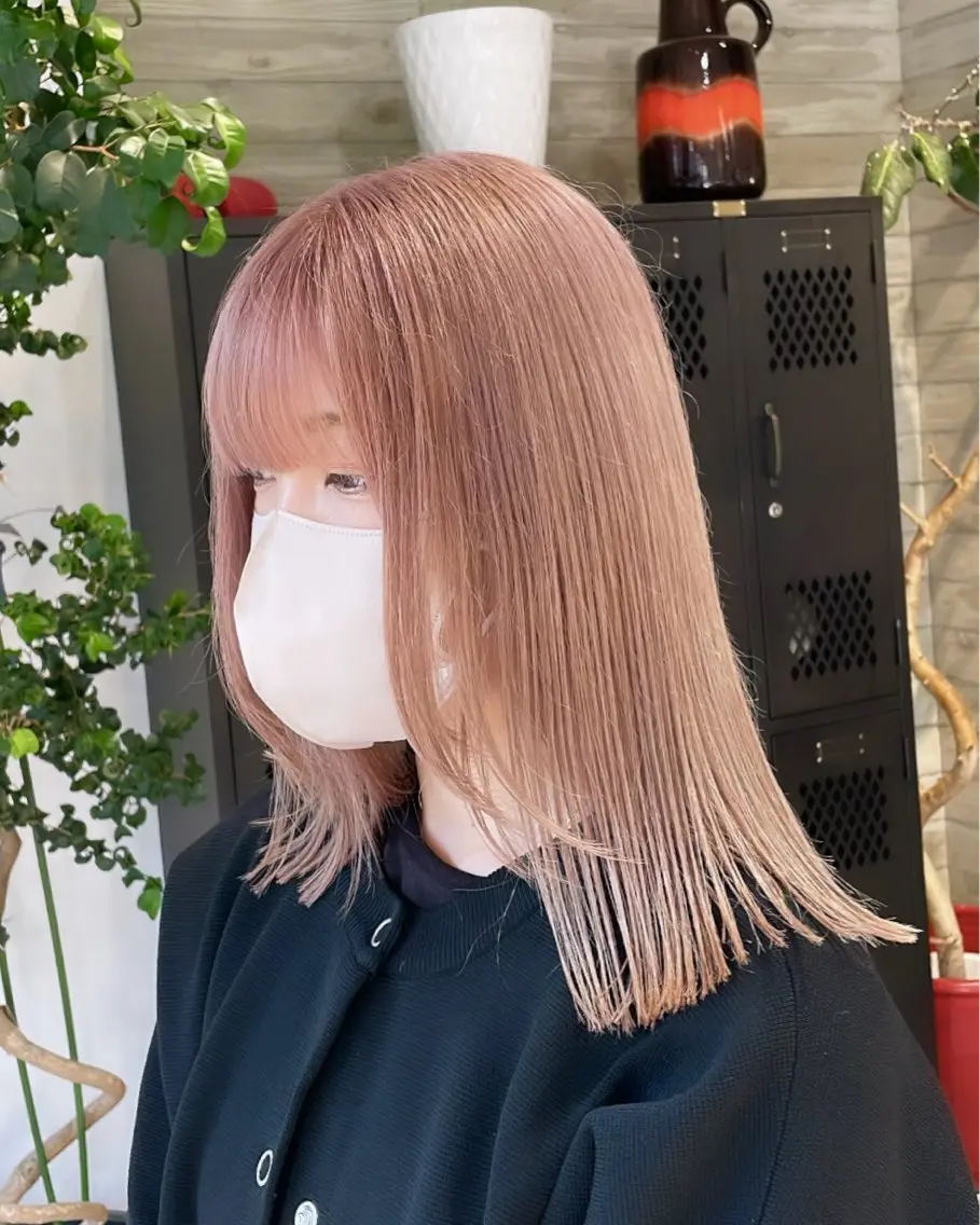 ミディアム カラー カット ヘアカラー トリートメント 色落ち綺麗透明感カラ /ボブ/ナカツヒカルのヘアスタイル