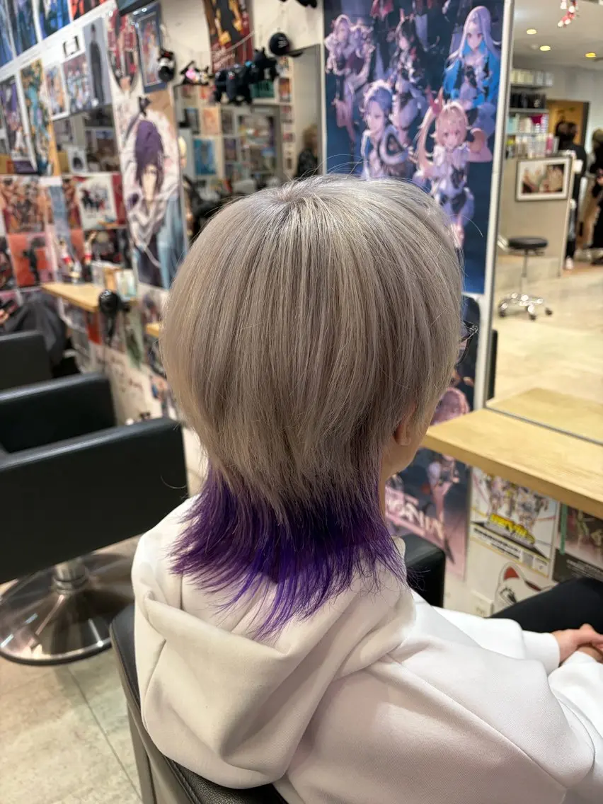 カラー メンズ メンズブリーチ ブリーチ カット ヘアカラー 推しカラー オタク美容師 山本のヘアスタイル