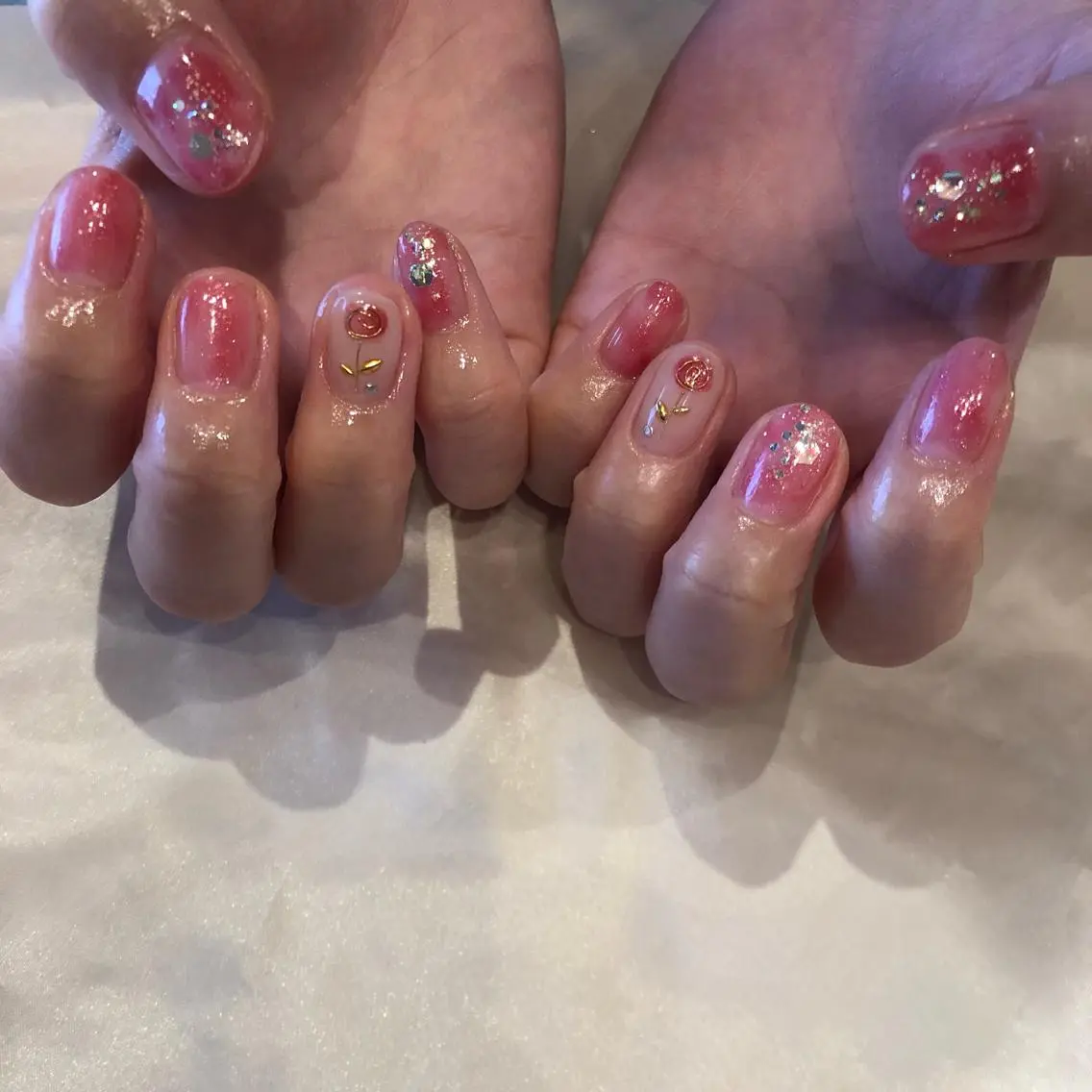 ネイル パラあり！フィルイン 美フォルムのネイルデザイン