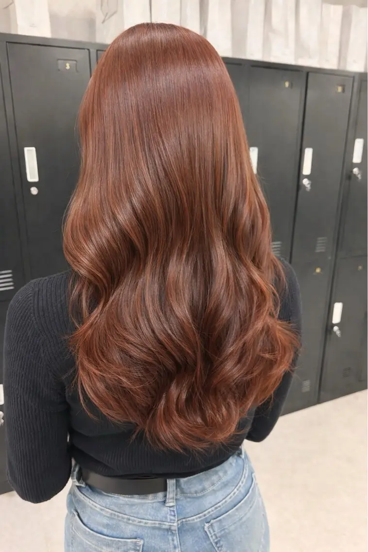 ロング カラー レイヤーカット カット ヘアカラー レイヤーカット 韓国風PAOのヘアスタイル